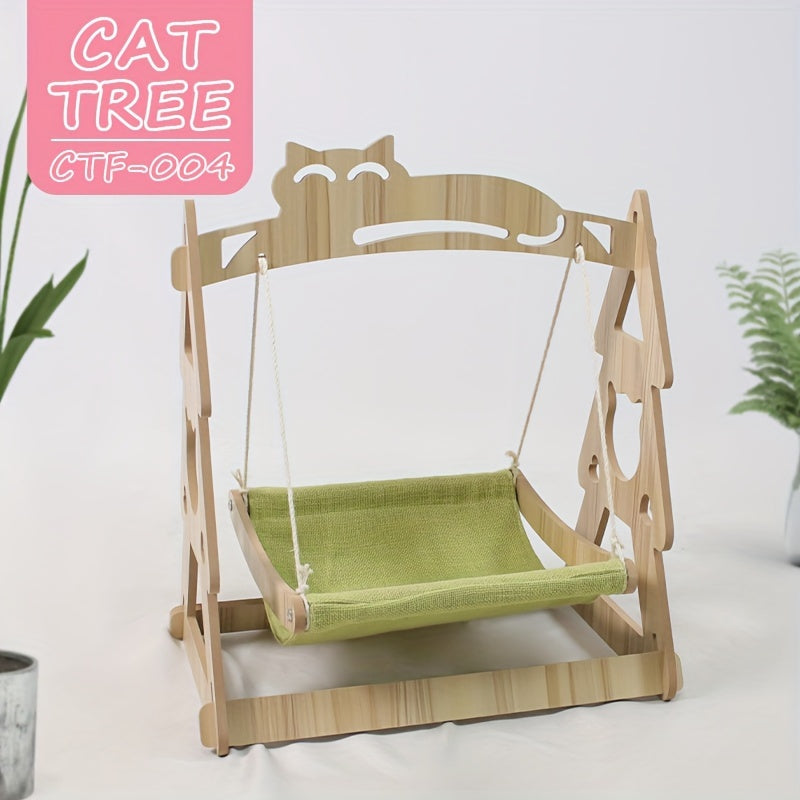 Árbol Hamaca para Gato con Cuerda Rascadora y Cama