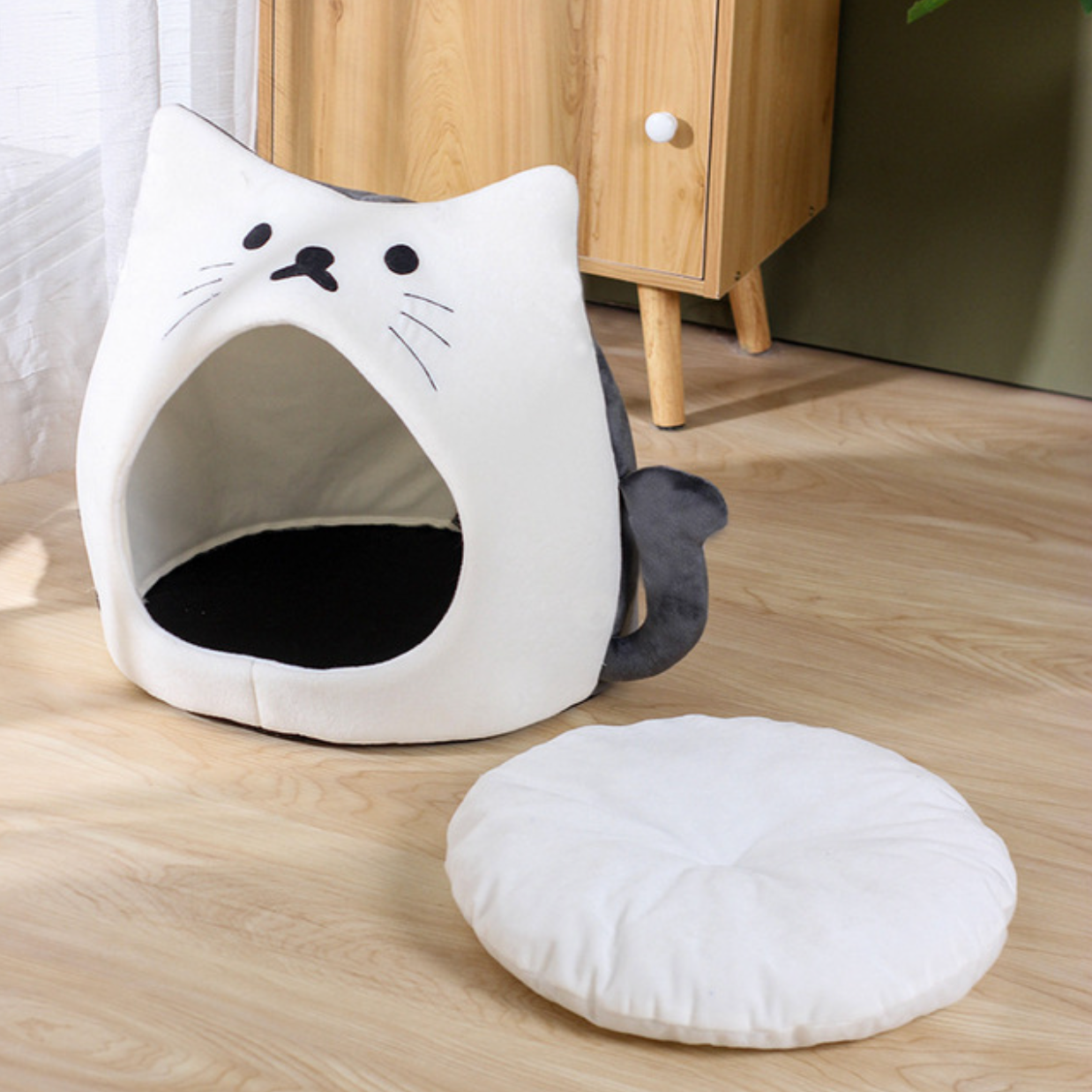 Cama Cálida y Acogedora para Gato