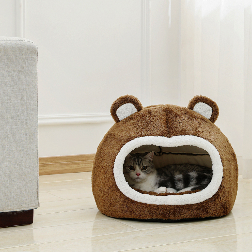 Cama Casa para Gato en Forma de Oso