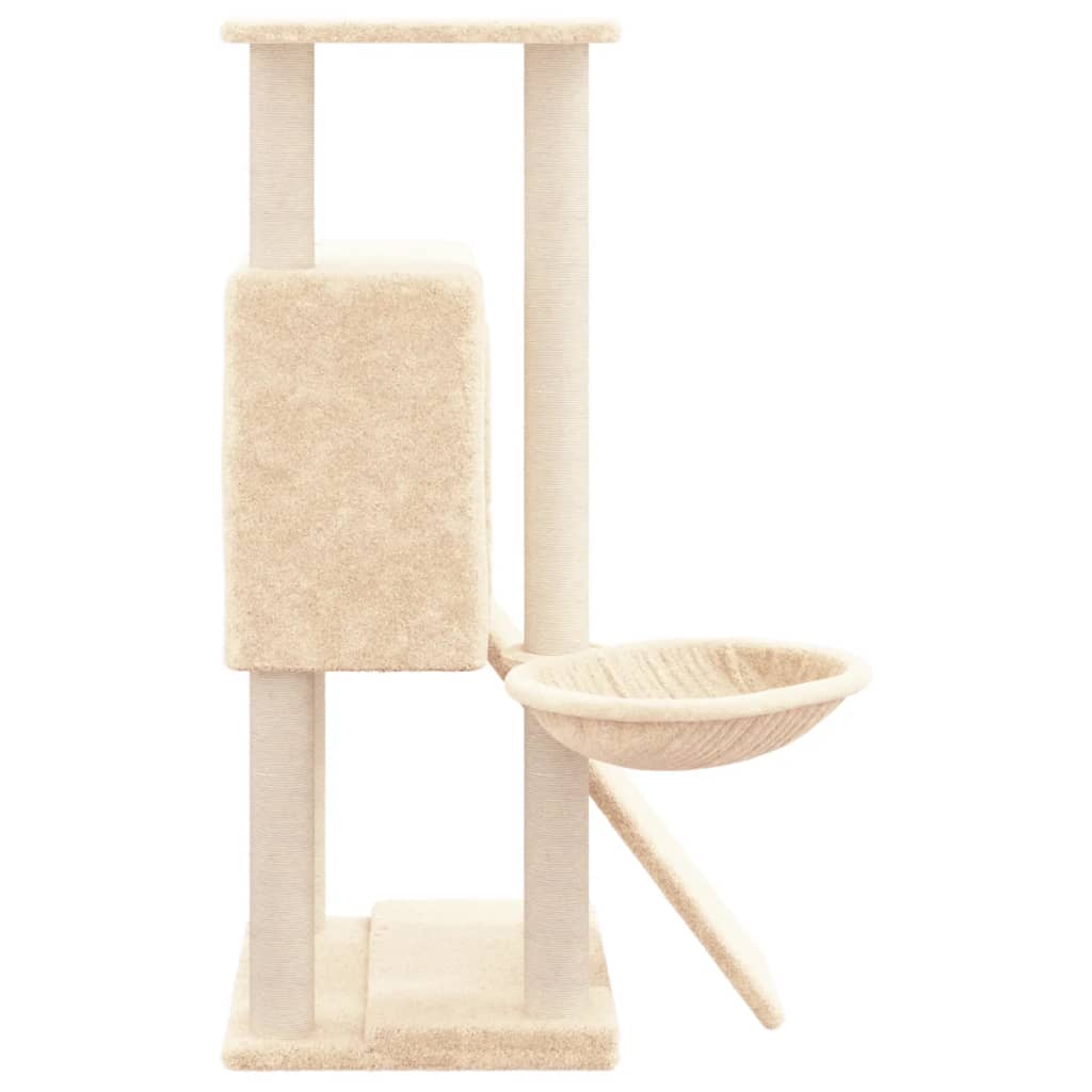 Árbol para Gato NNEVL con Postes Rascadores de Sisal Crema 96 cm