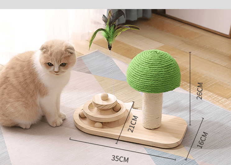 Juguete Interactivo de Madera para Gato
