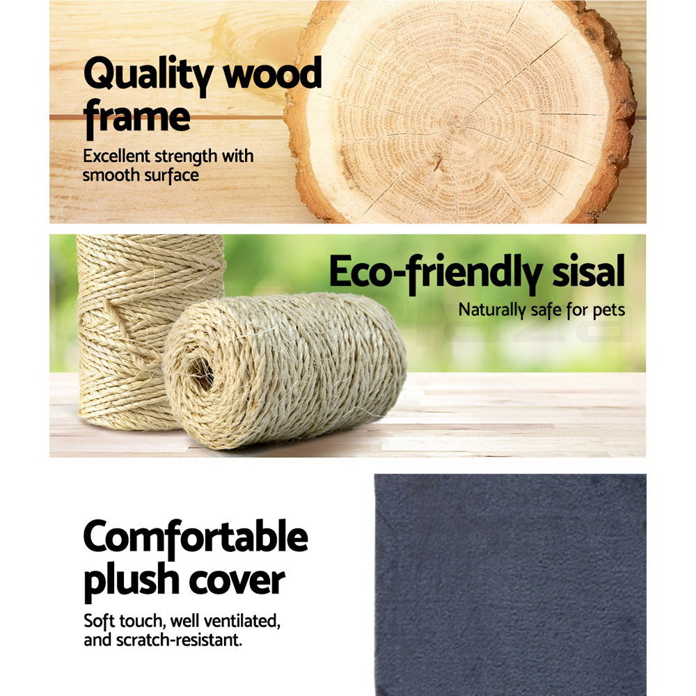 Árbol para Gato NNEDSZ 134cm con Poste Rascador - Torre Condominio Azul