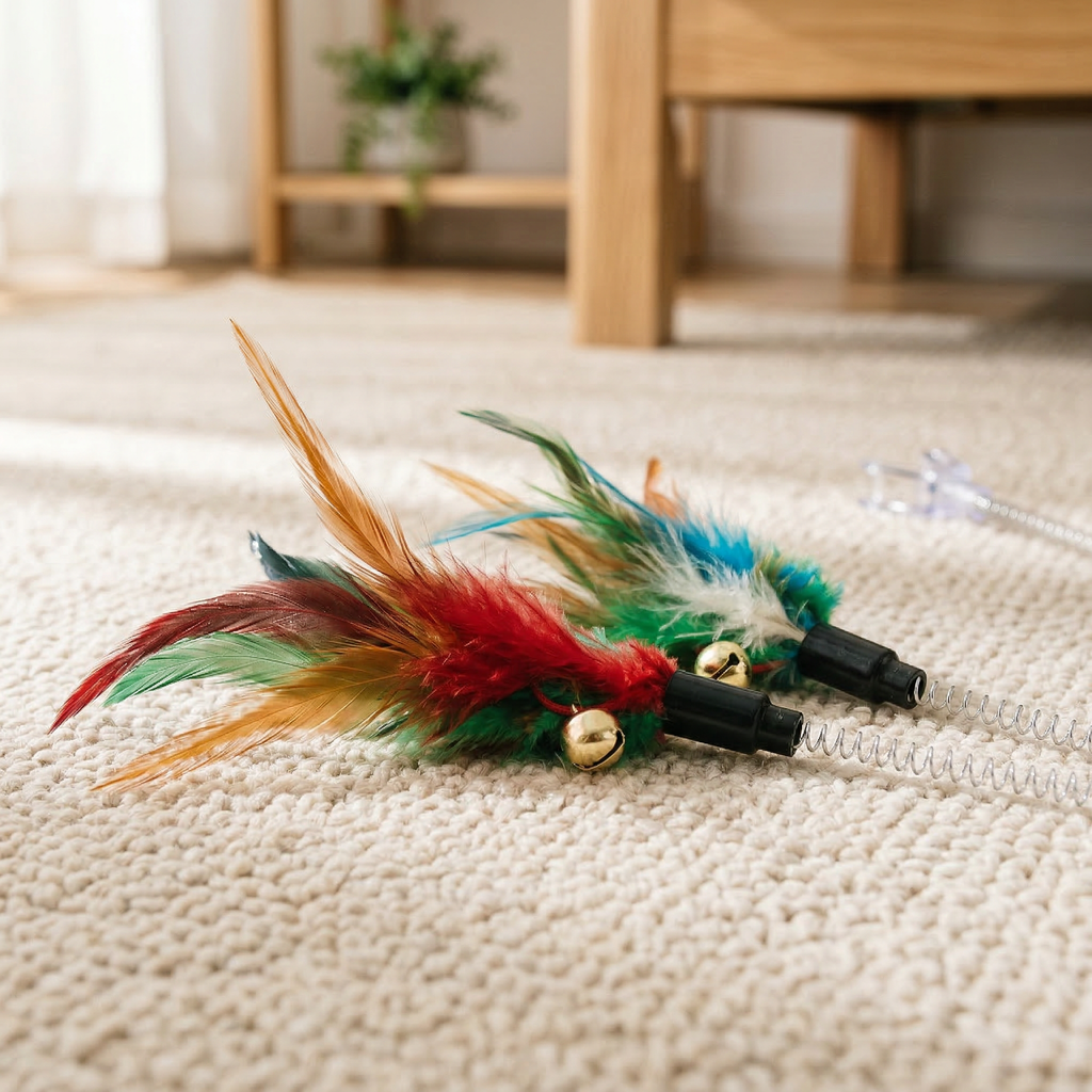 Pluma con Resorte para Gato