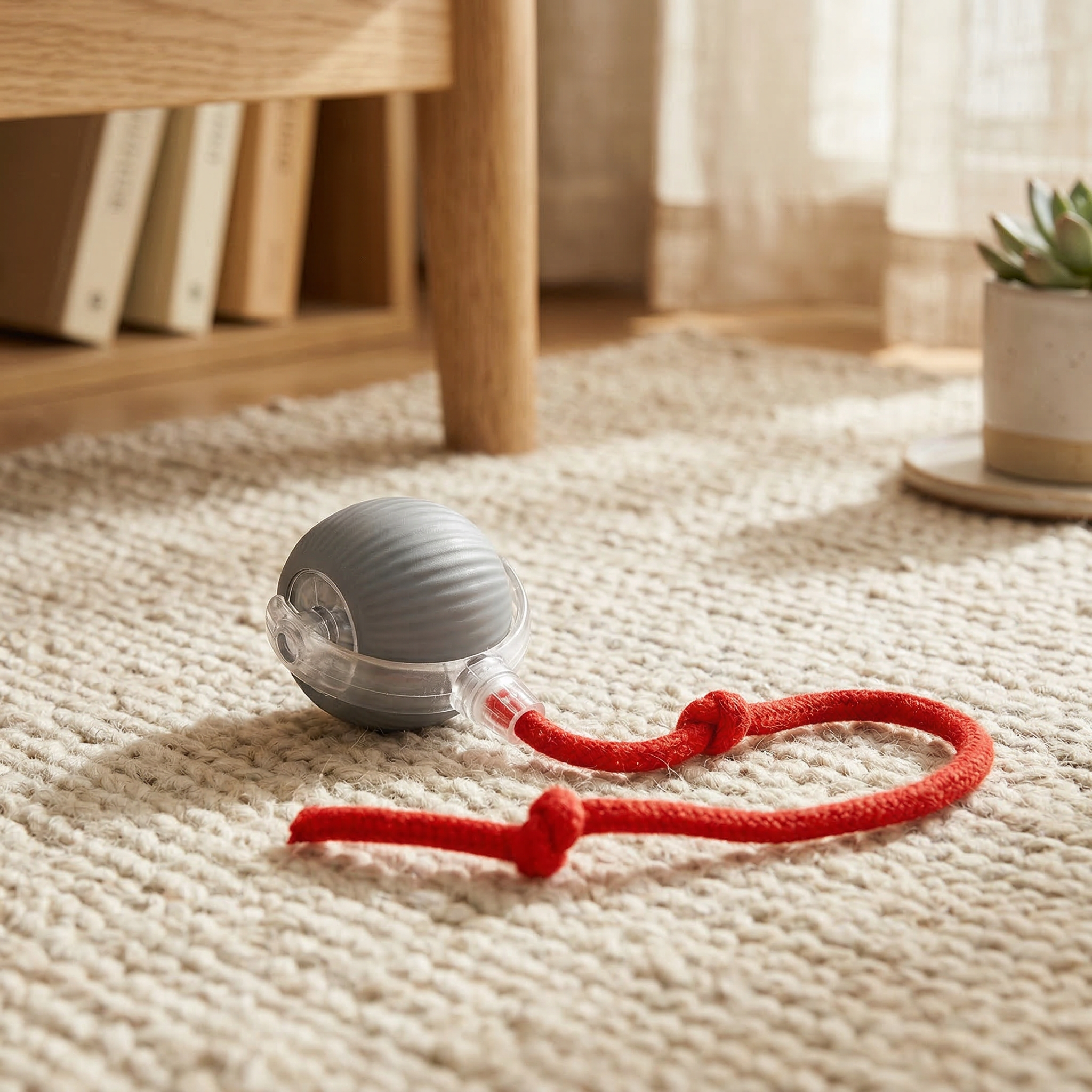 Pelota Inteligente Recargable para Gato de Tela o Goma