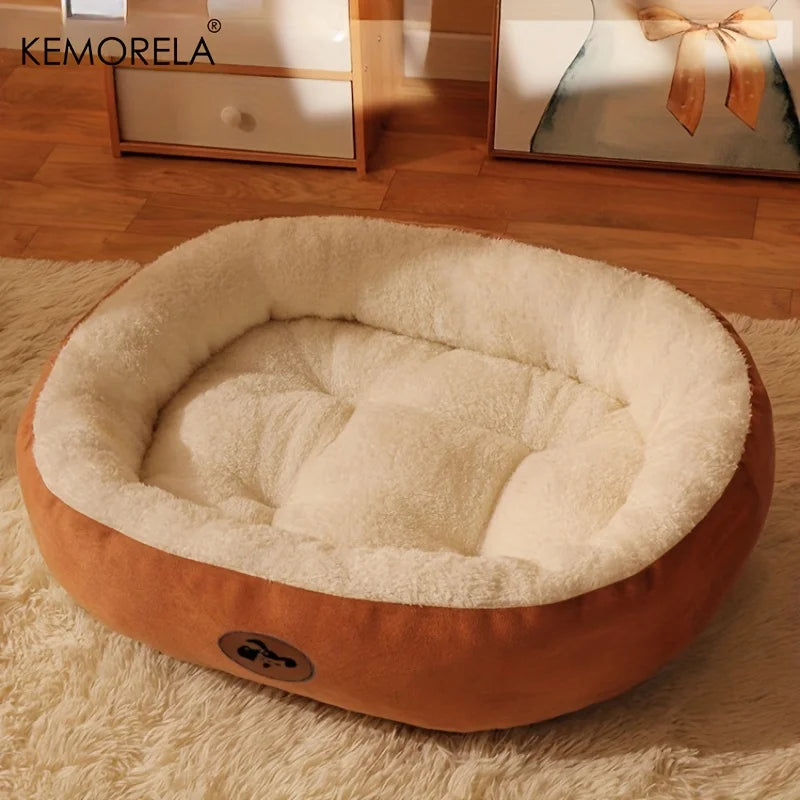 Cama ovalada acogedora para gatos