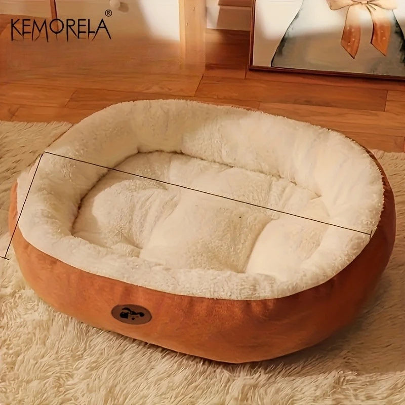 Cama ovalada acogedora para gatos