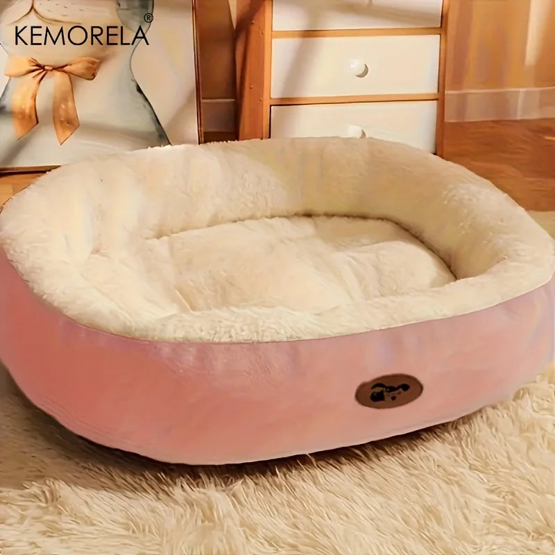 Cama ovalada acogedora para gatos