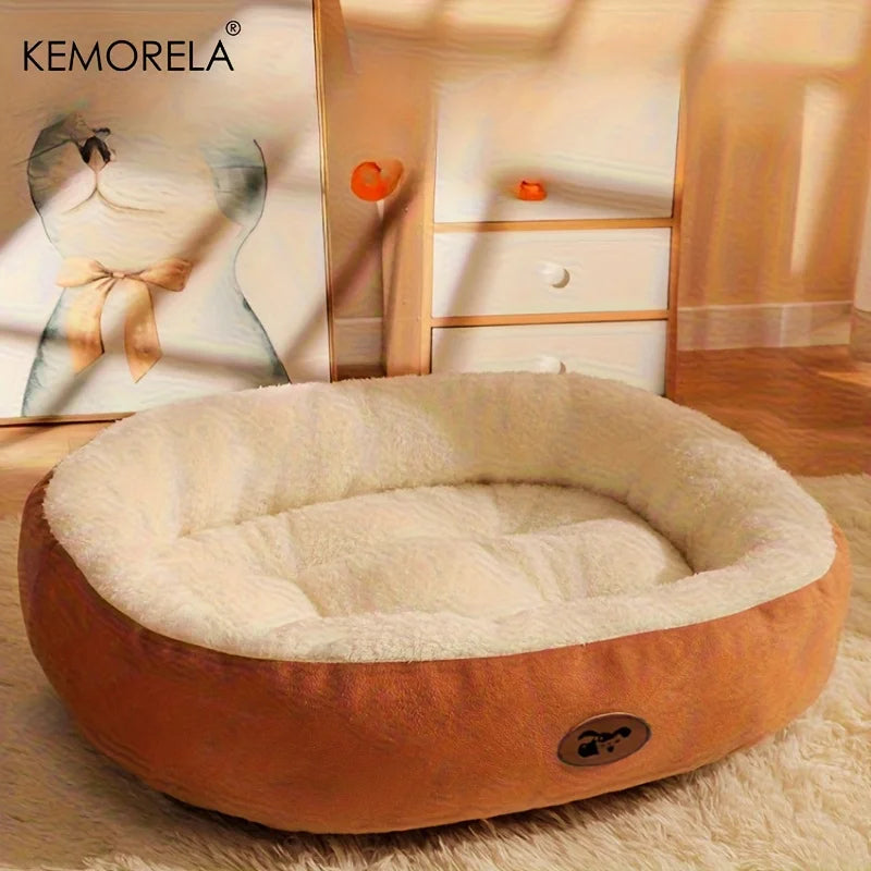 Cama ovalada acogedora para gatos