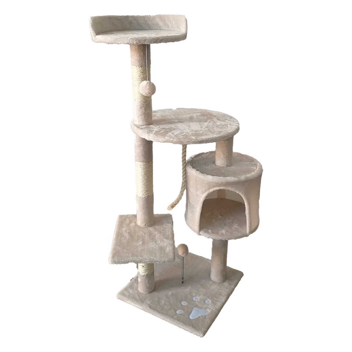 Árbol Rascador para Gato NNEDPE 110cm - Beige