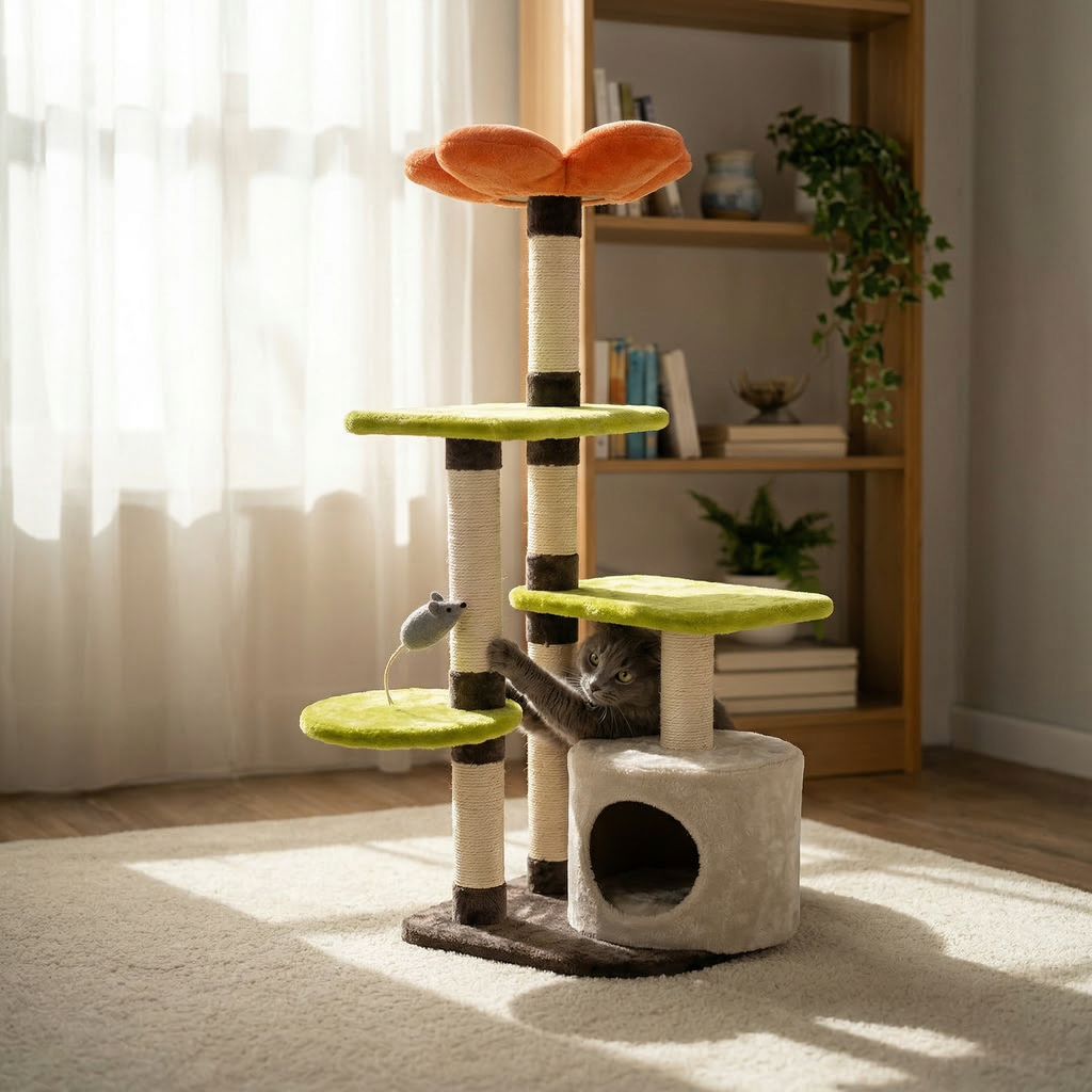 Árbol para Gato de Flores de 118 cms