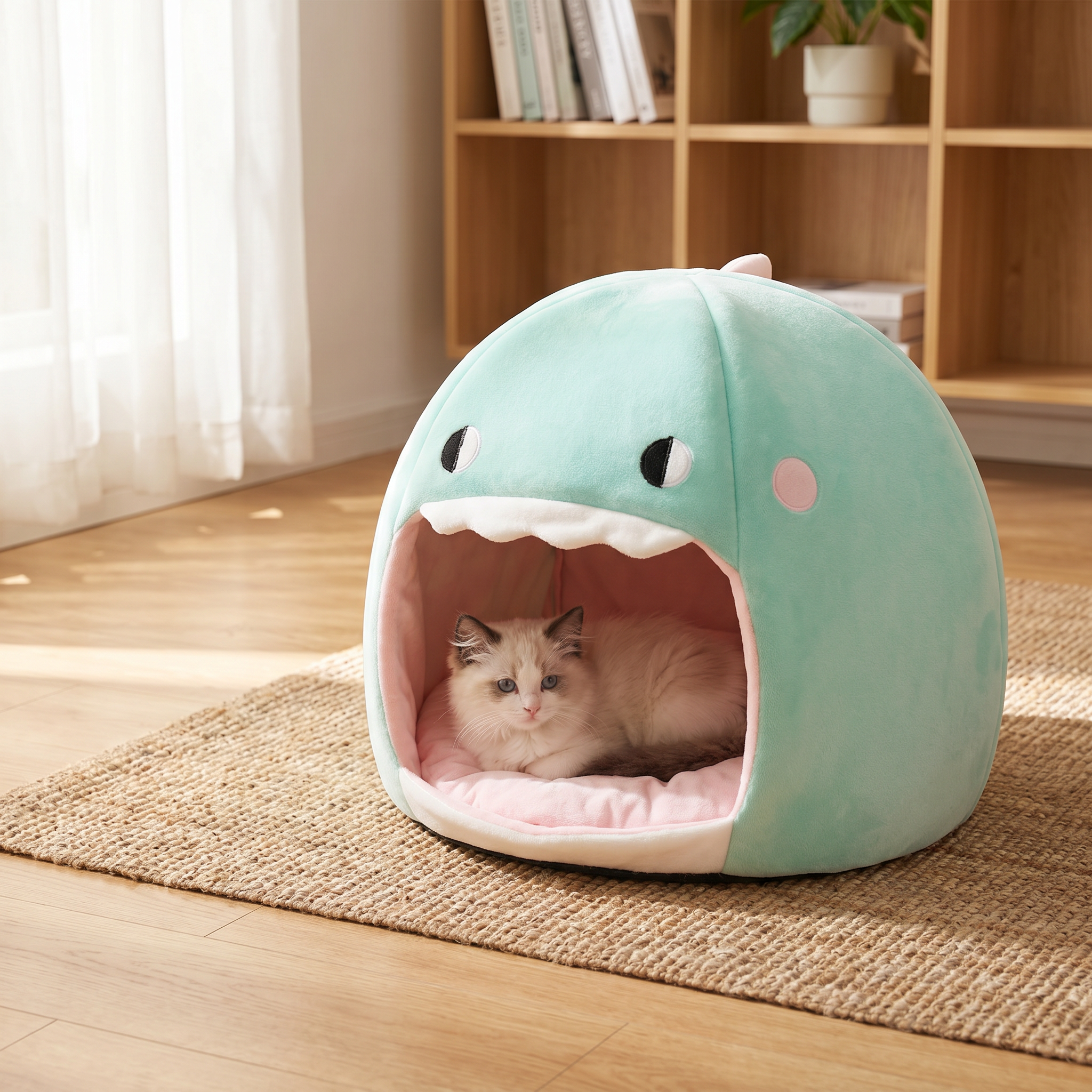 Cama para Gato en Forma de Tiburón