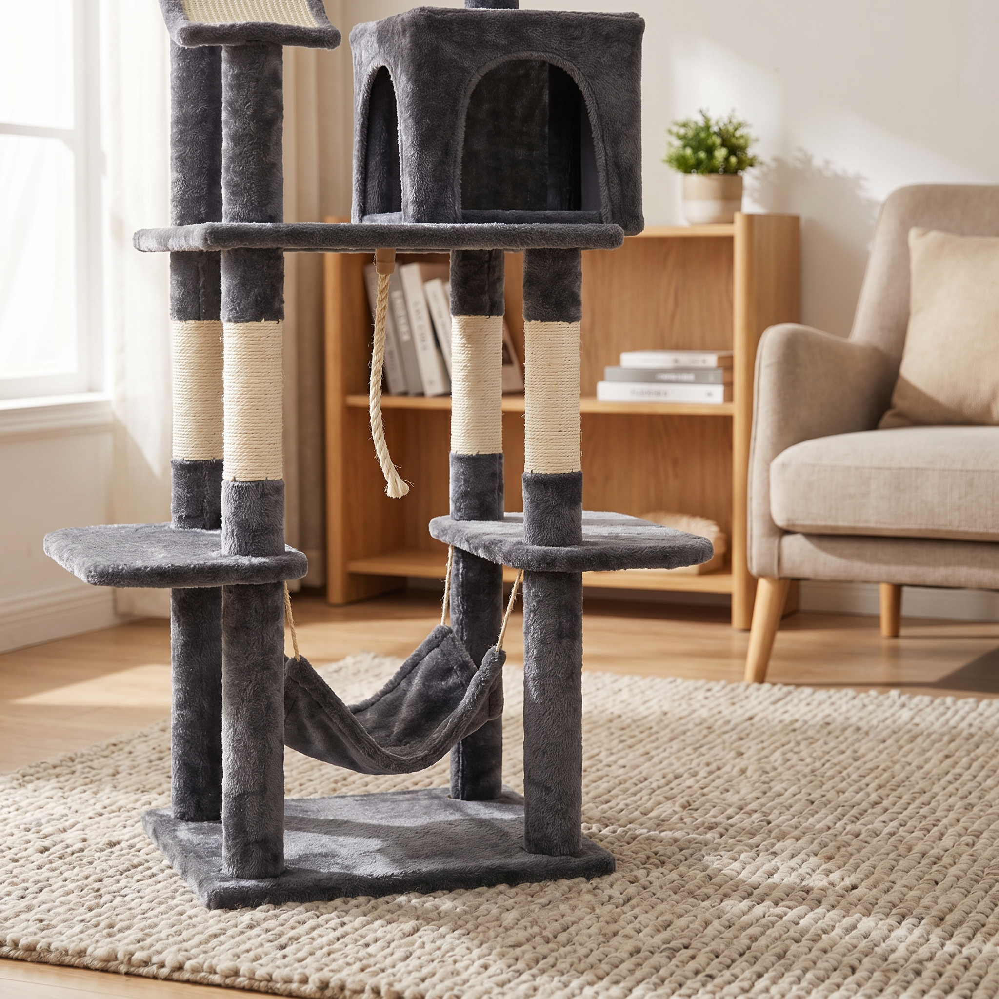 Árbol para Gato gris de 171 cms