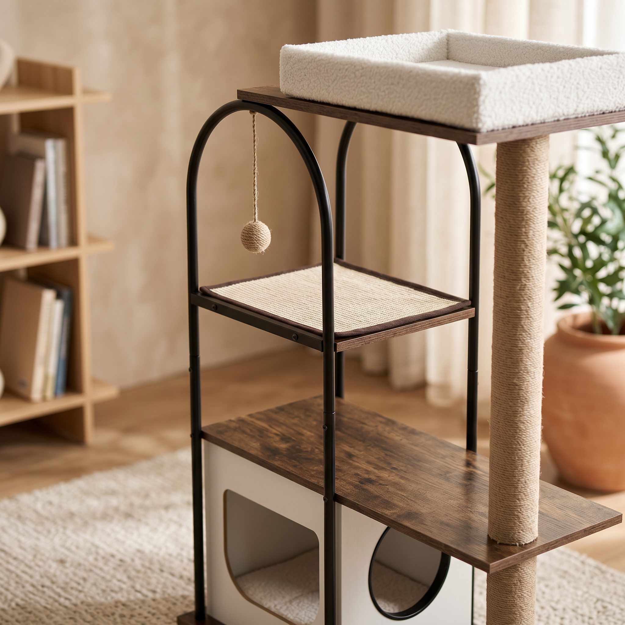 Árbol para Gato con Marco de Metal de 118 cms