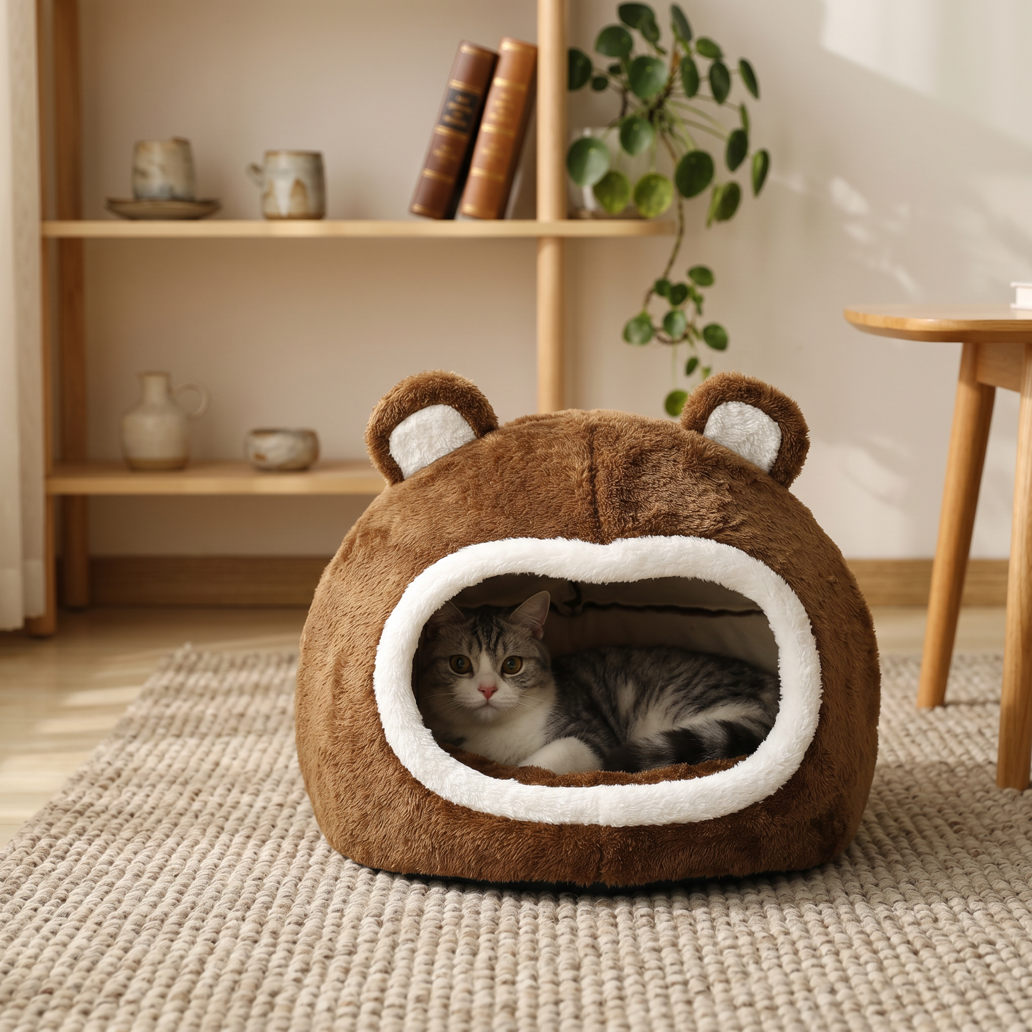 Cama Casa para Gato en Forma de Oso