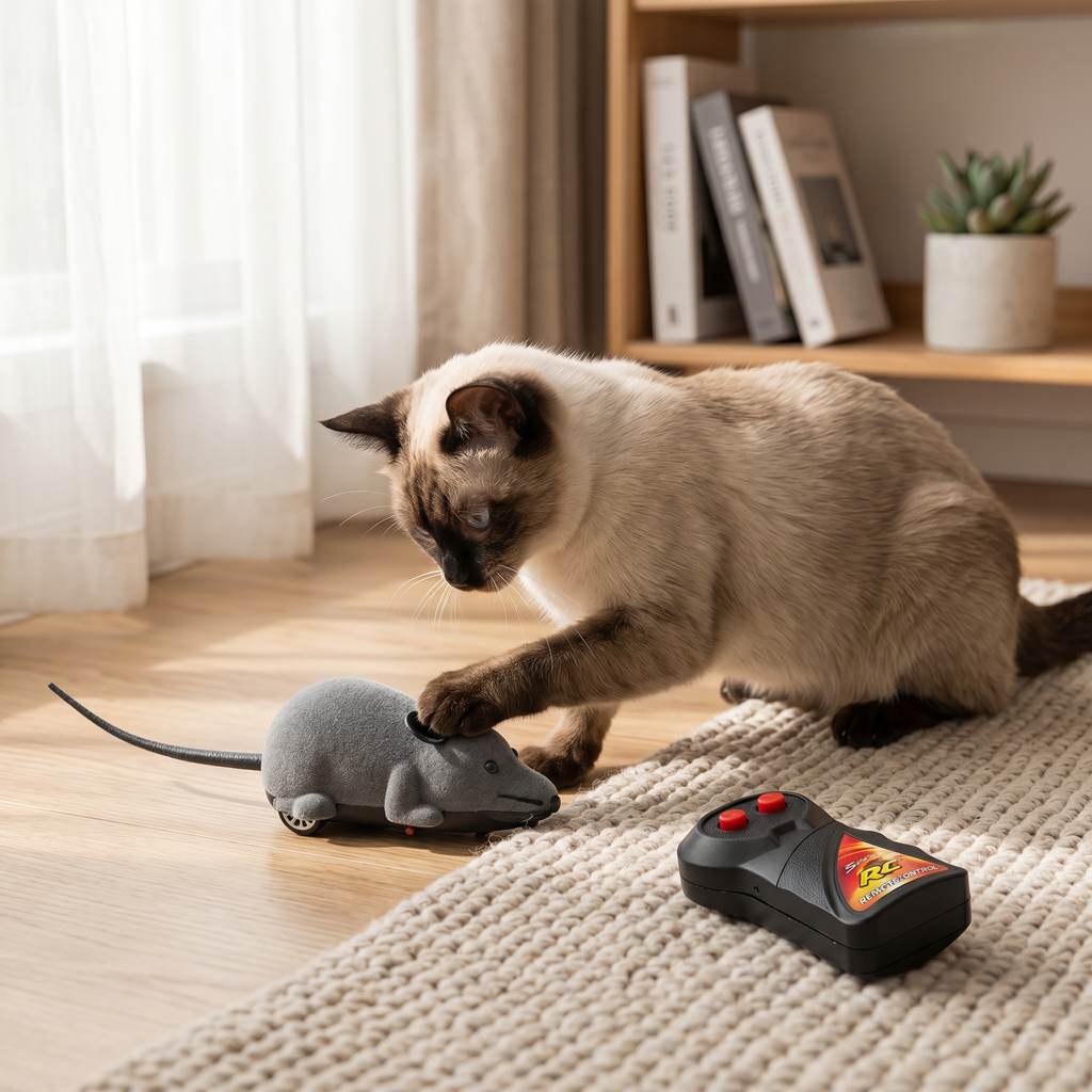 Ratón con Control Remoto para Gato