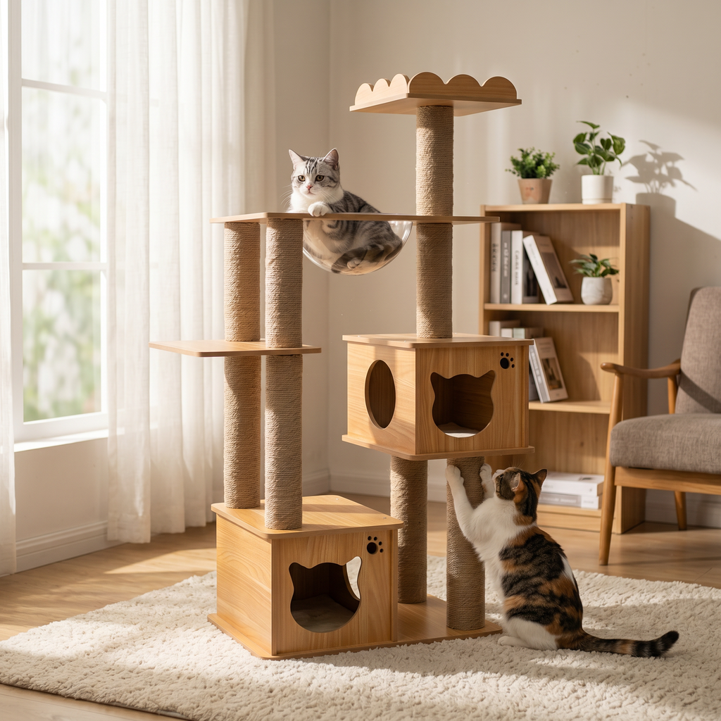 Árbol Rascador Deco para Gato de 138 cms