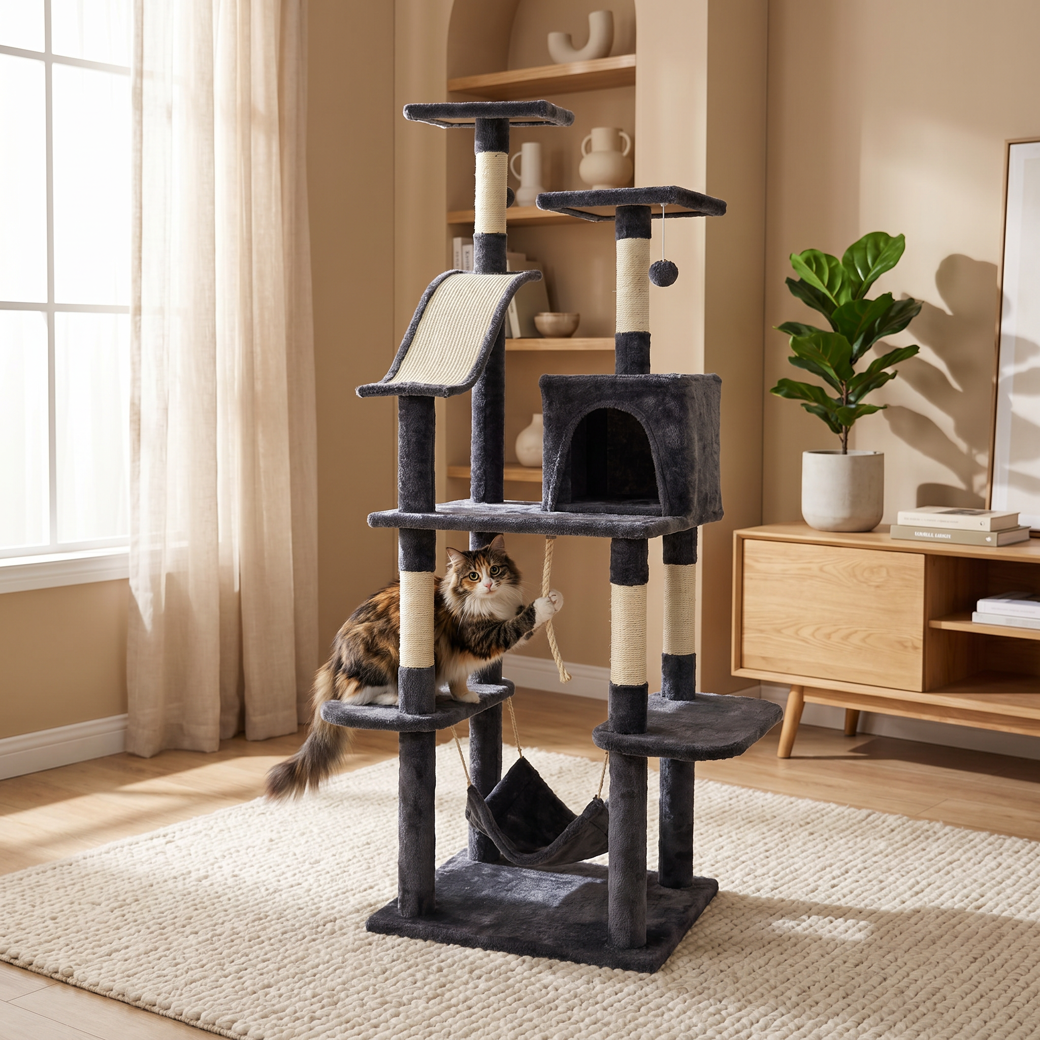 Árbol para Gato gris de 171 cms