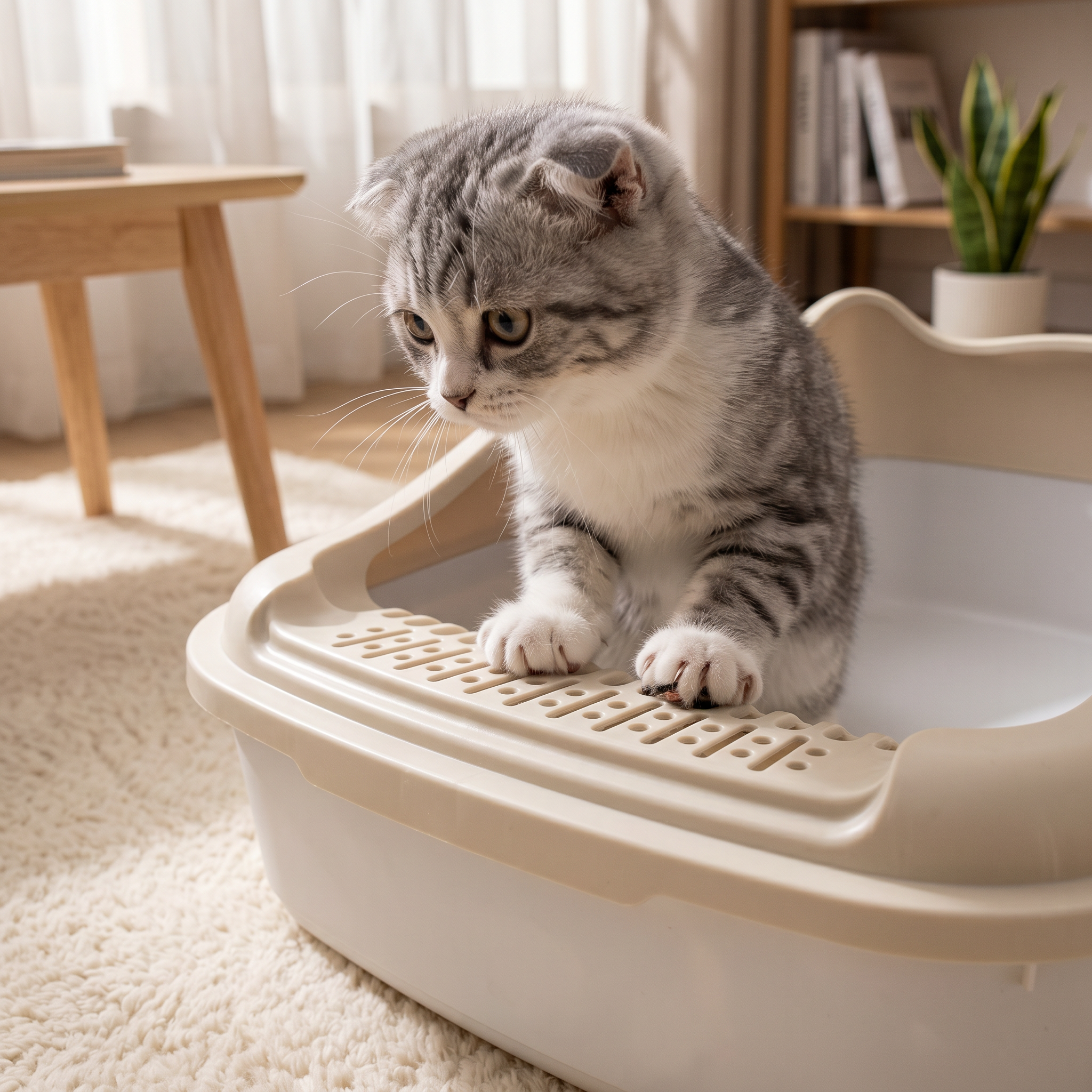 Arenero pequeño para gatito anti-salpicaduras en varios colores
