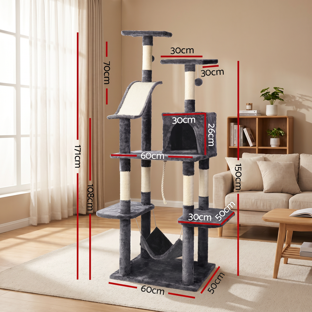 Árbol para Gato gris de 171 cms