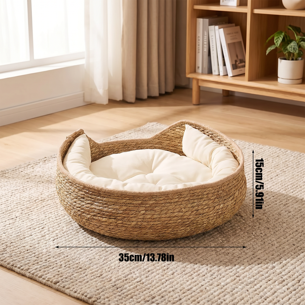 Cama tejida para gato con cojín Suave