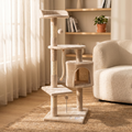 Árbol Rascador Beige para Gato de 110cm