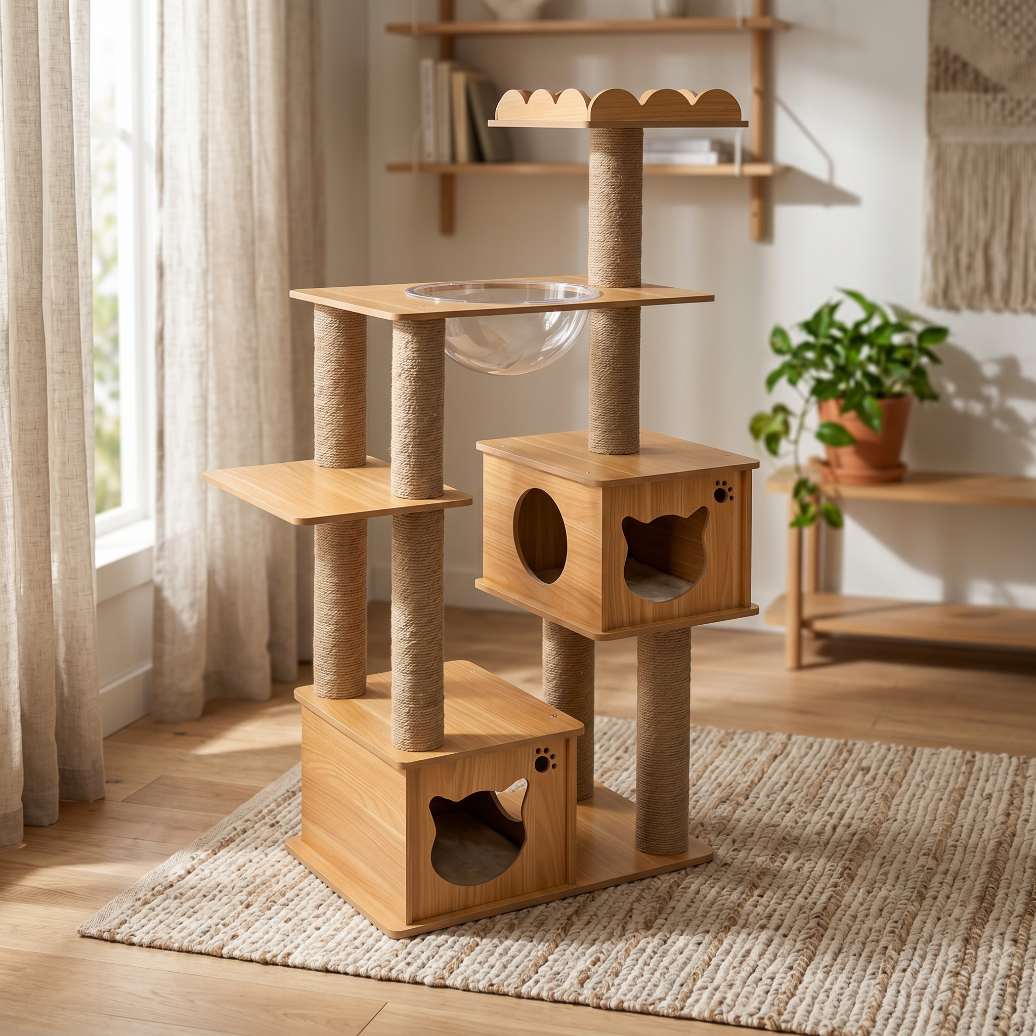 Árbol Rascador Deco para Gato de 138 cms