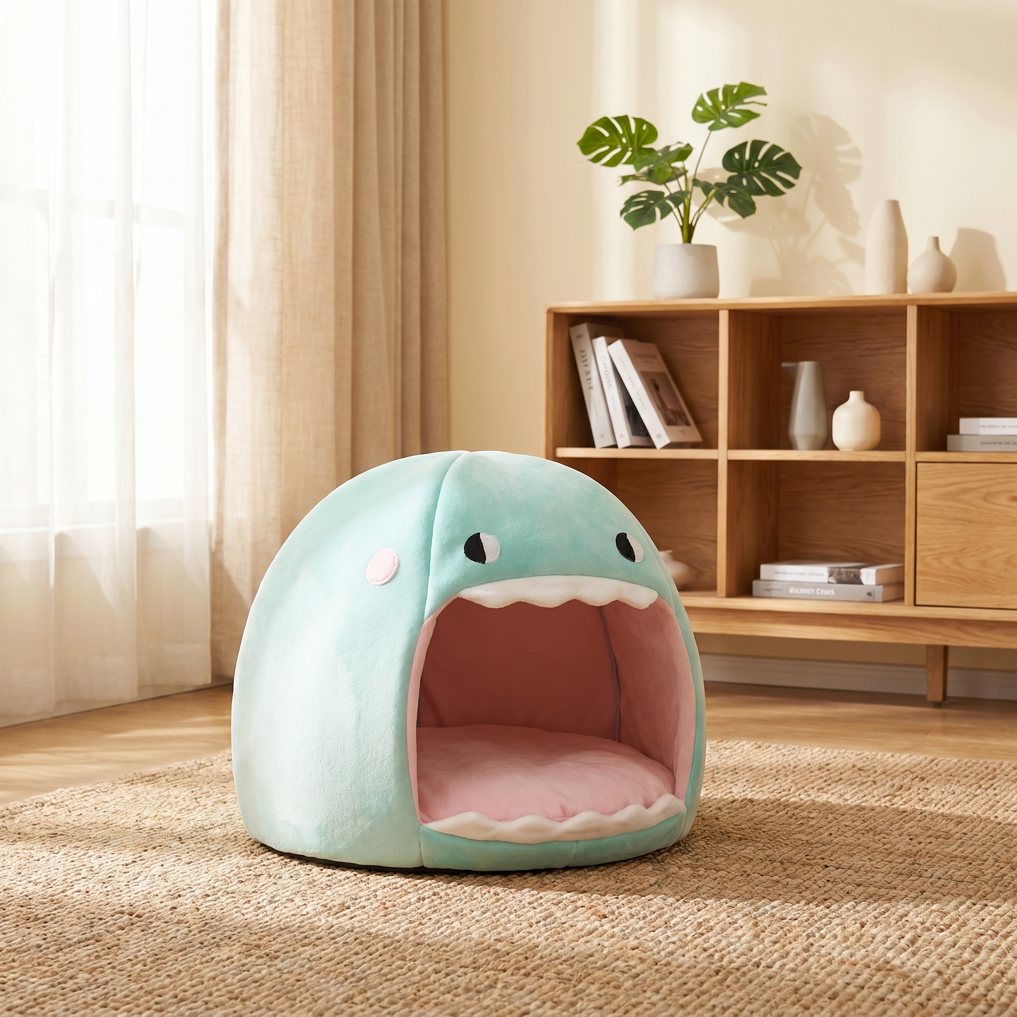 Cama para Gato en Forma de Tiburón