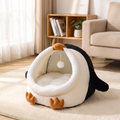 Cama Cerrada para Gato en Forma de Pingüino