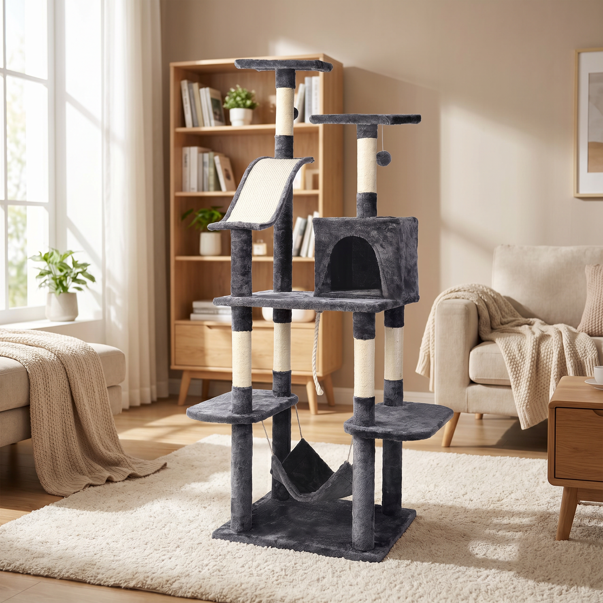 Árbol para Gato gris de 171 cms