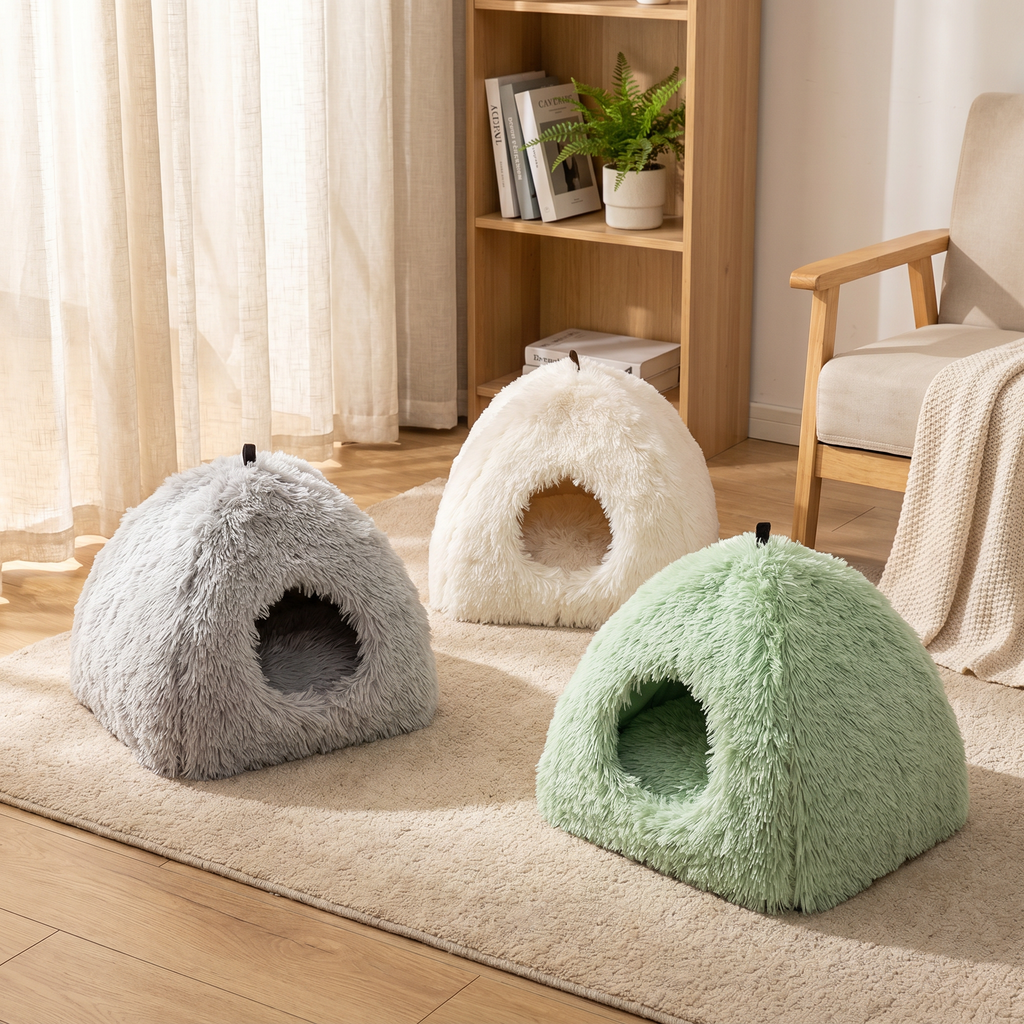Cama Casa Suave y Cálida para Gato