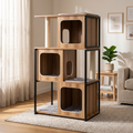 Árbol para Gato con Marco de Metal y Postes Rascadores